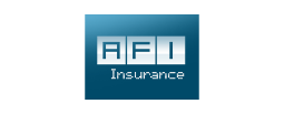 AFI Insurance logo on blue background
